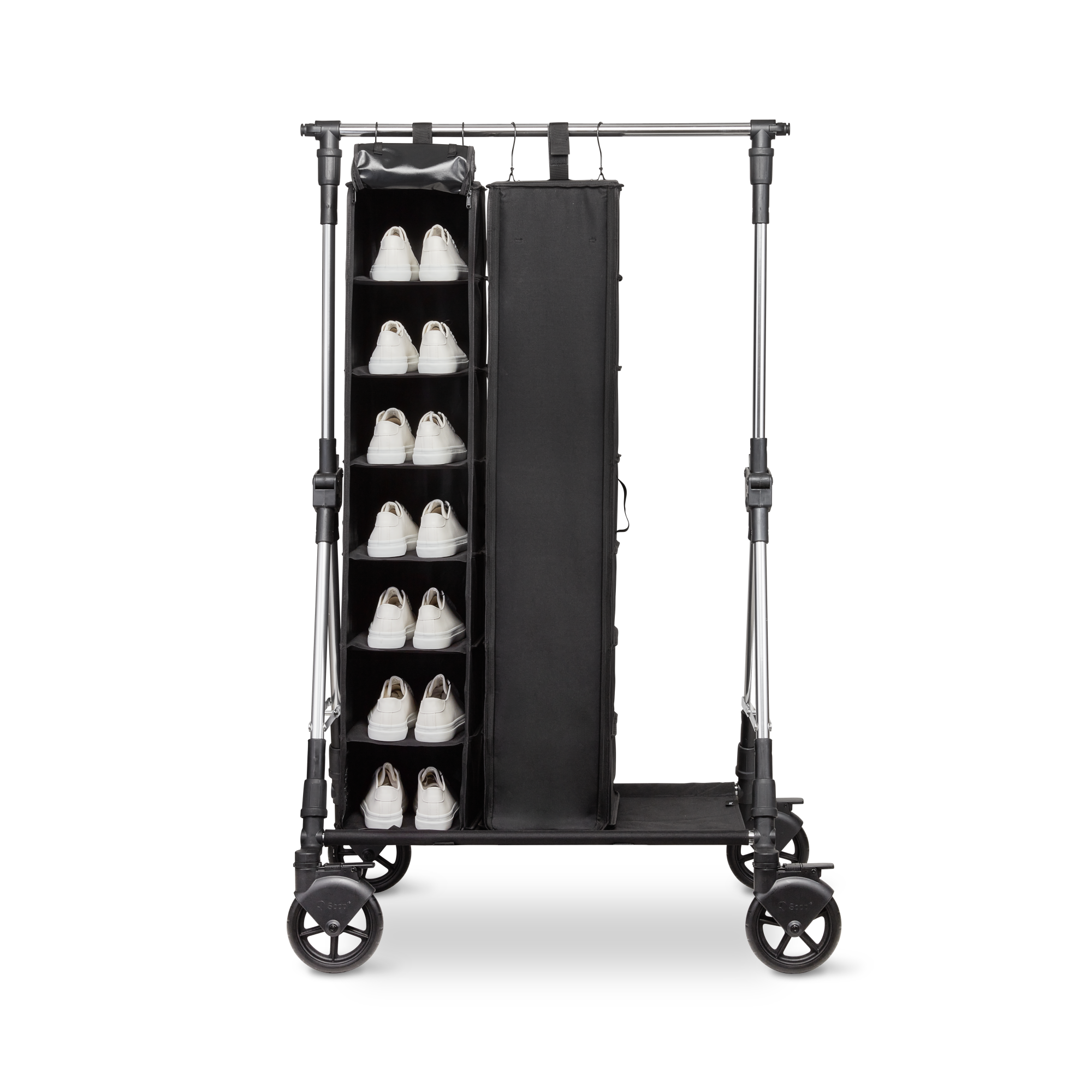 Soopl Shoebag with shoes organized for transport or display