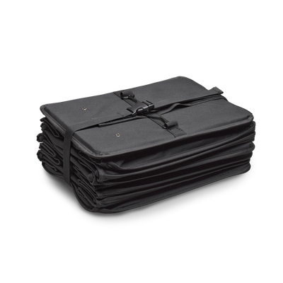 Durable material of the Soopl Shoebag and compactly folded. 