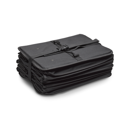 Durable material of the Soopl Shoebag and compactly folded. 